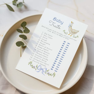 Baby Traits Blue Silly Goose baby shower game