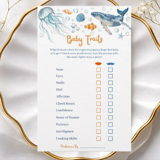 Baby Traits Coastal Baby Shower Game