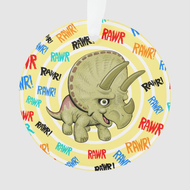 Baby Triceratops Ornament (Front)