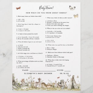 Baby Trivia Baby Shower Game