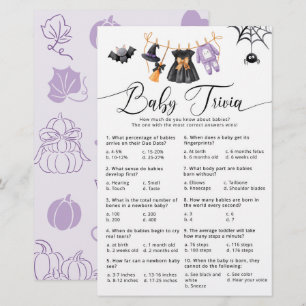 Baby Trivia Little Boo Clothesline Baby Shower