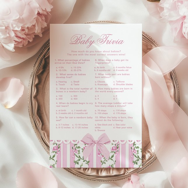 Baby Trivia Love Shack Baby Coquette Bow game (Creator Uploaded)