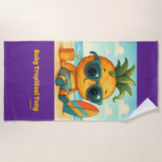 Baby TropiCool Tony - Pineapple Empire  Beach Towe Beach Towel