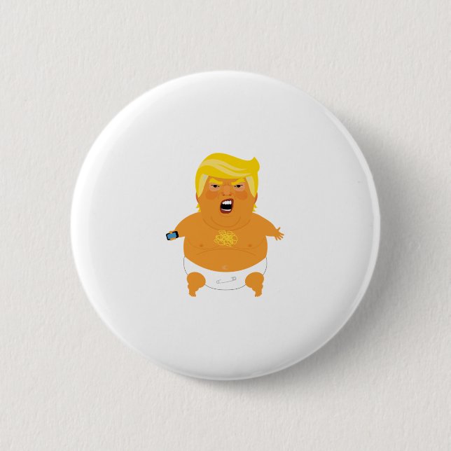 Baby Trump 6 Cm Round Badge (Front)