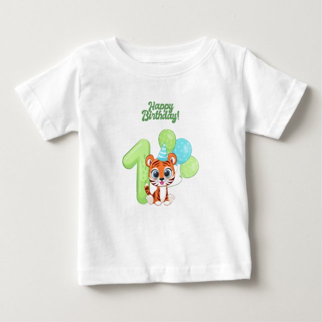 Baby Tshirt - First Birthday Baby (Front)
