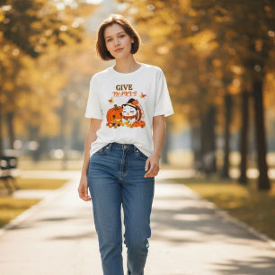 Baby Turkey And Pumpkin Celebrating Thanksgiving  T-Shirt