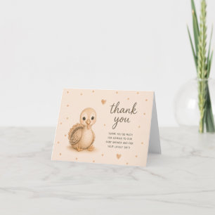 Baby Turkey Poult Baby Shower Thank You Card