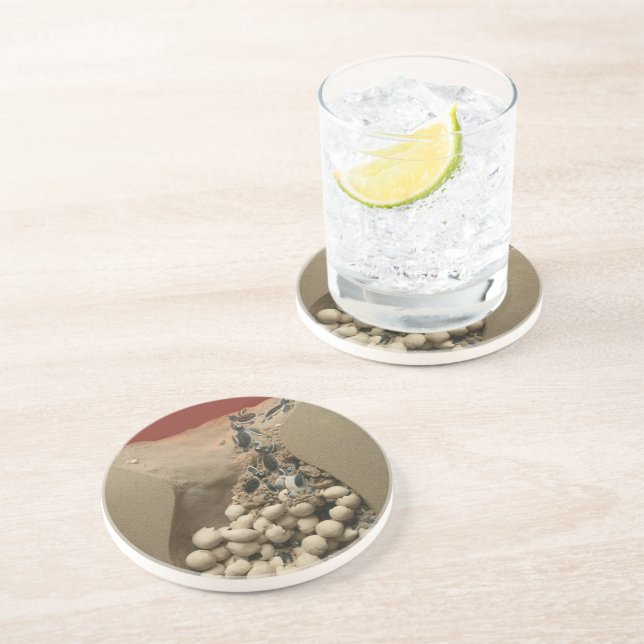 Baby Turtle Eggs Hatching Coaster (Side)