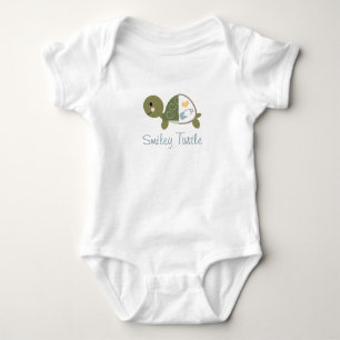 Baby Turtle Infant Bodysuit Blue Diaper Pin