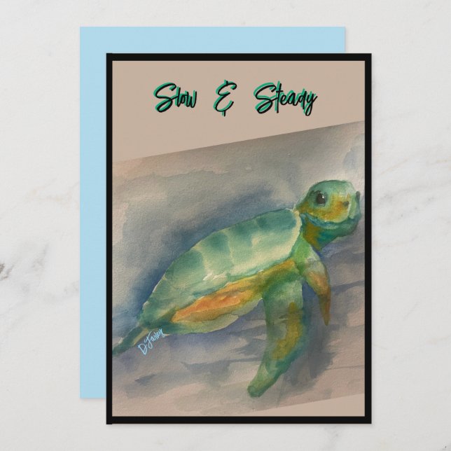 Baby Turtle Note Card (Front/Back)