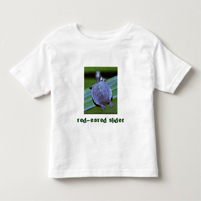 baby turtle, red-eared slider toddler T-Shirt (Front)