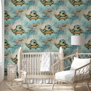 Baby Turtle Under the Sea Wallpaper