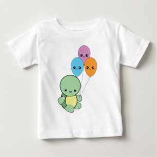 Baby turtle with kawaii balloons. T-Shirt
