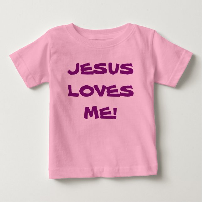 Baby Tutu Body Suit - Jesus Loves Me T-Shirt (Front)