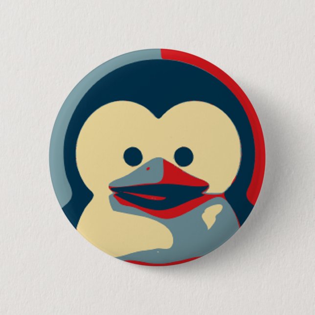 Baby Tux Linux 6 Cm Round Badge (Front)