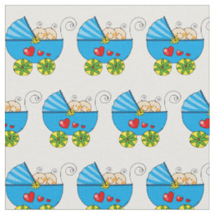 baby twin boys (blue pram) nursery fabric