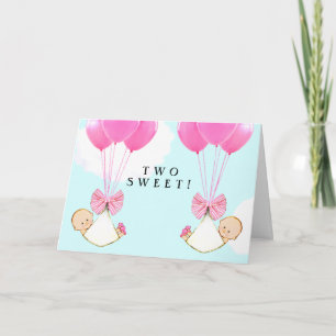 Baby Twin Girls Card