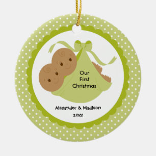 Baby Twins Baby's First Christmas Ornament