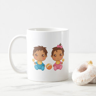 Baby Twins Boy and Girl Coffee Mug
