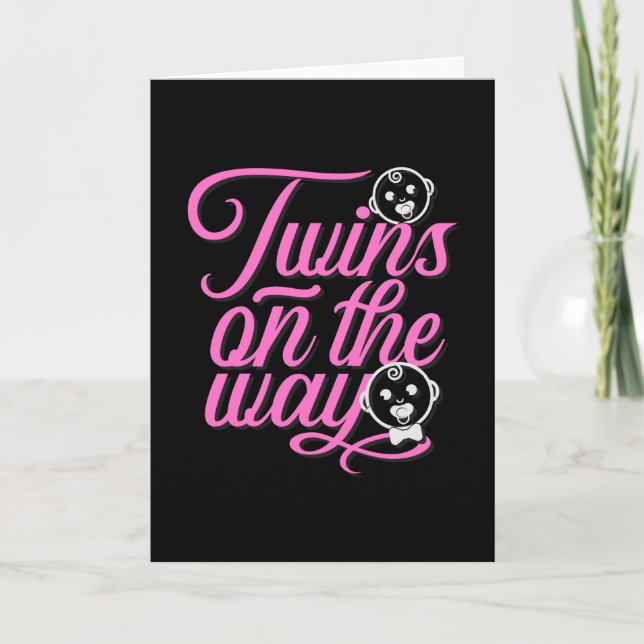 Baby Twins Pregnancy Announcement Quotes Gift (Front)