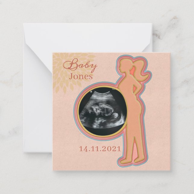 Baby Ultrasound Keepsake  Card (Front)