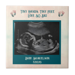 Baby Ultrasound Keepsake Gift Box Ceramic Tile