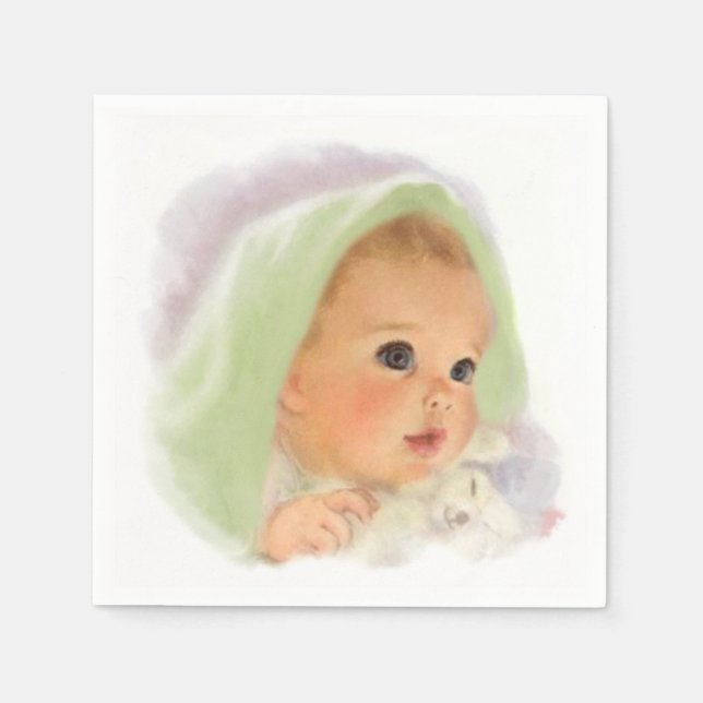 Baby Under a Blanket Napkin (Front)