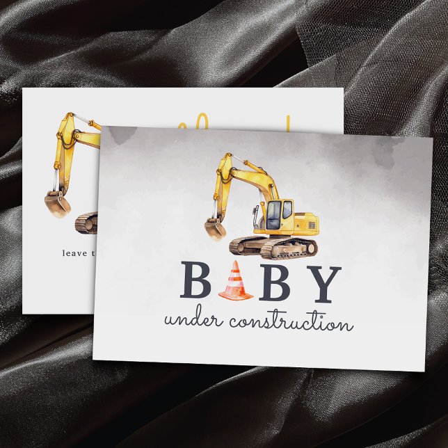 Baby Under Construction Baby Shower Thank You Card (Creator Uploaded)