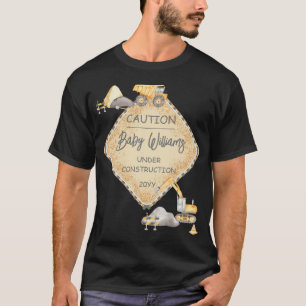 Baby Under Construction Dump Truck Boy Baby Shower T-Shirt