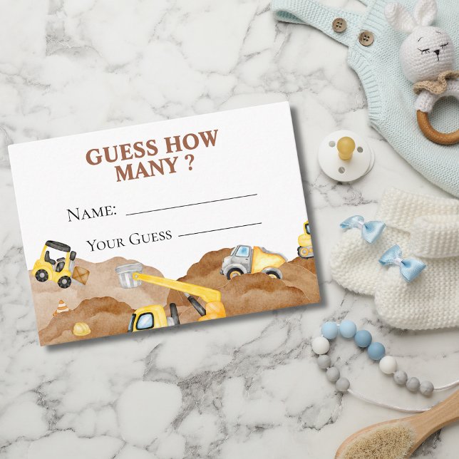 baby under construction Guess How Many Game Card (Creator Uploaded)
