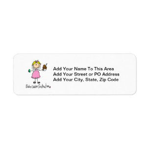 Baby Under Construction T-shirts and Gifts Return Address Label