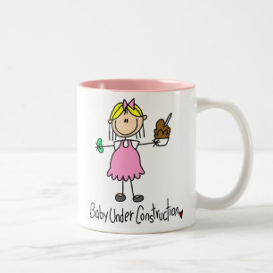 Baby Under Construction T-shirts and Gifts Two-Tone Coffee Mug