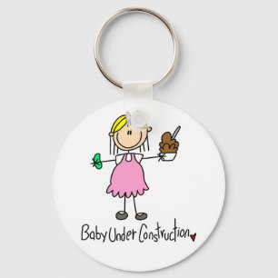 Baby Under Construction Tshirts and Gifts Key Ring