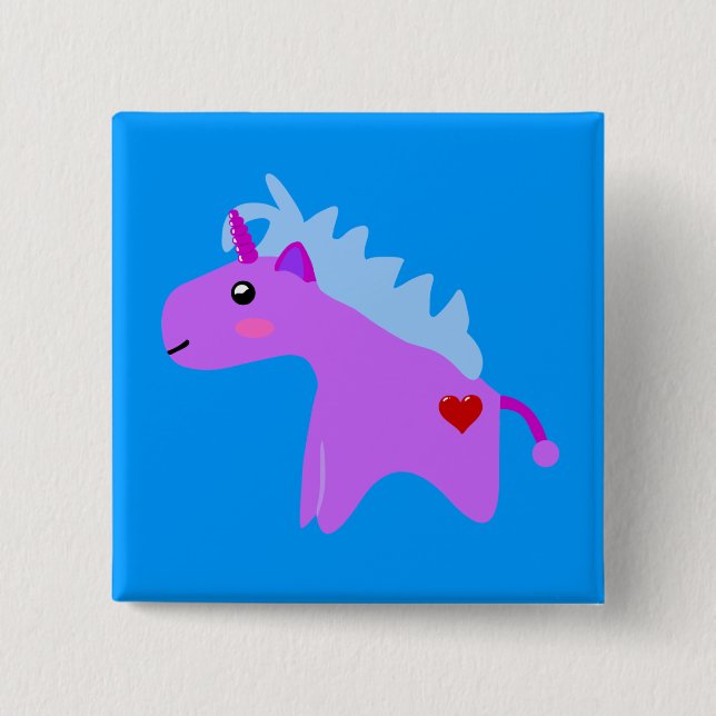 Baby Unicorn 15 Cm Square Badge (Front)