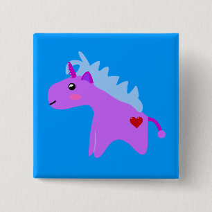 Baby Unicorn 15 Cm Square Badge