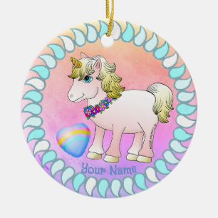 Baby Unicorn Ceramic Ornament