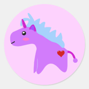 Baby Unicorn Classic Round Sticker