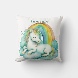 Baby Unicorn Gender Neutral Personalised Cushion
