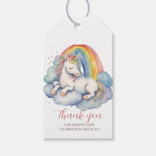 Baby Unicorn Girl Baby Shower Thank You Gift Tags