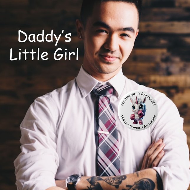 Baby Unicorn, Girl, Kid Multiple Sclerosis Button (Creator Uploaded)