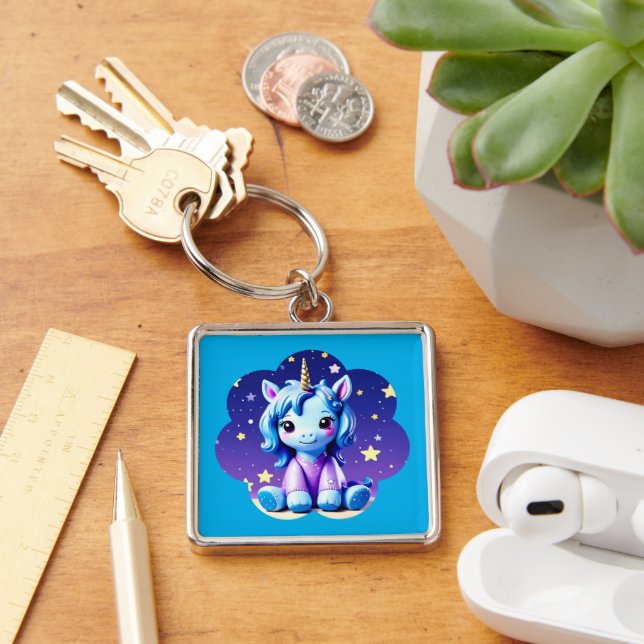 Baby Unicorn In PJ's Keychain (Desk)