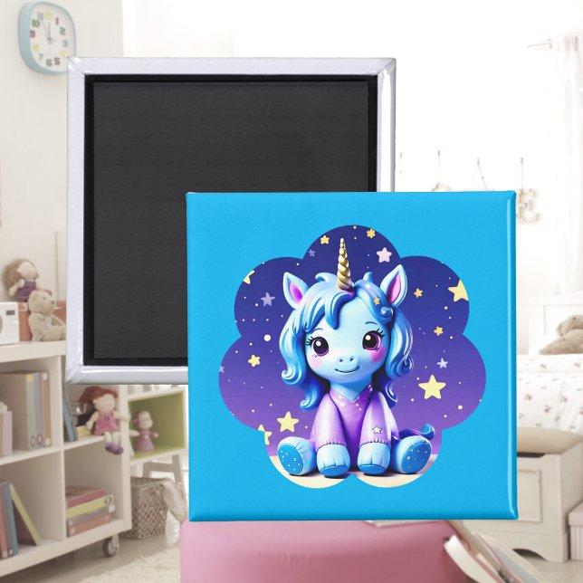 Baby Unicorn In PJ's Magnet (Creator Uploaded)