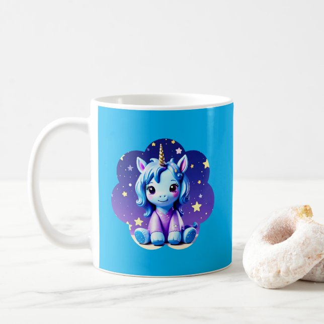 Baby Unicorn In PJ's Mug (With Donut)