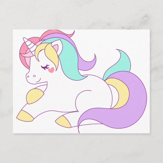 Baby Unicorn Postcard (Front)