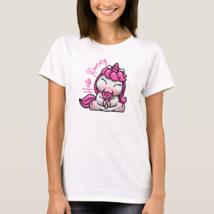 Baby Unicorn Saying Hello Mummy T-Shirt