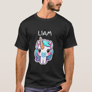 Baby Unicorn with Blue Pacifier Personalised for L T-Shirt