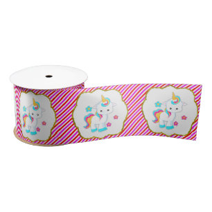 Baby Unicorns, Candy Stripes Satin Ribbon