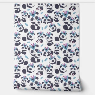 baby unisex wild one tiled pattern Nursery Wallpaper