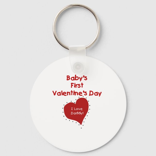 Baby Valentine I Love Daddy Key Ring (Front)