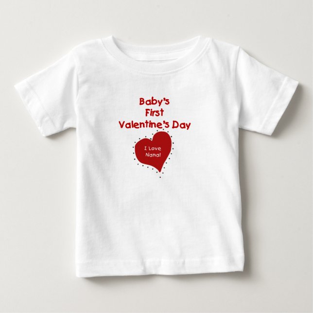 Baby Valentine I Love Nana T-Shirt (Front)
